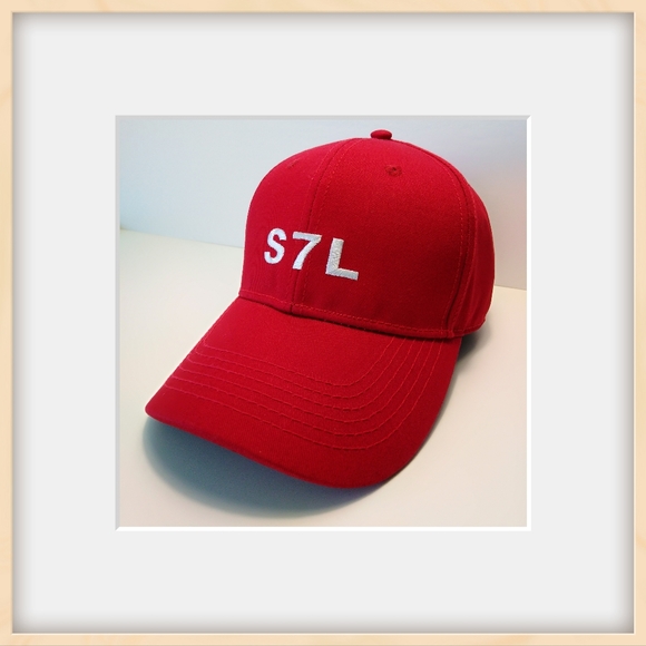 S7L Signature 7 Label cotton twill baseballcap/burgundy - Picture 2 of 5